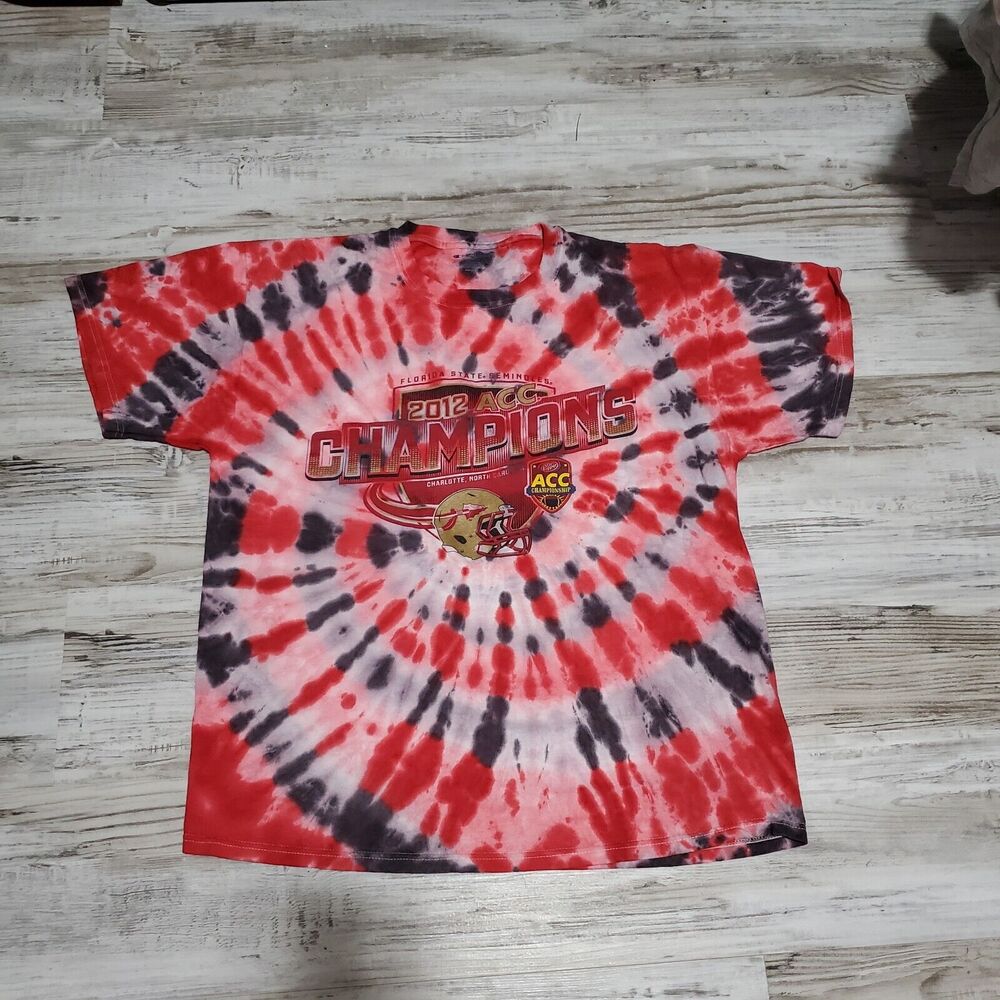 Florida State Seminoles Tye Dye Adult Shirt Size Large Spiral Hand Dyed